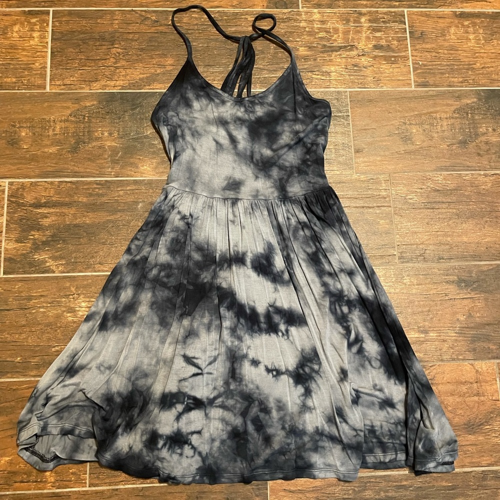 American Eagle Outfitters Blue Tie-dye Dress